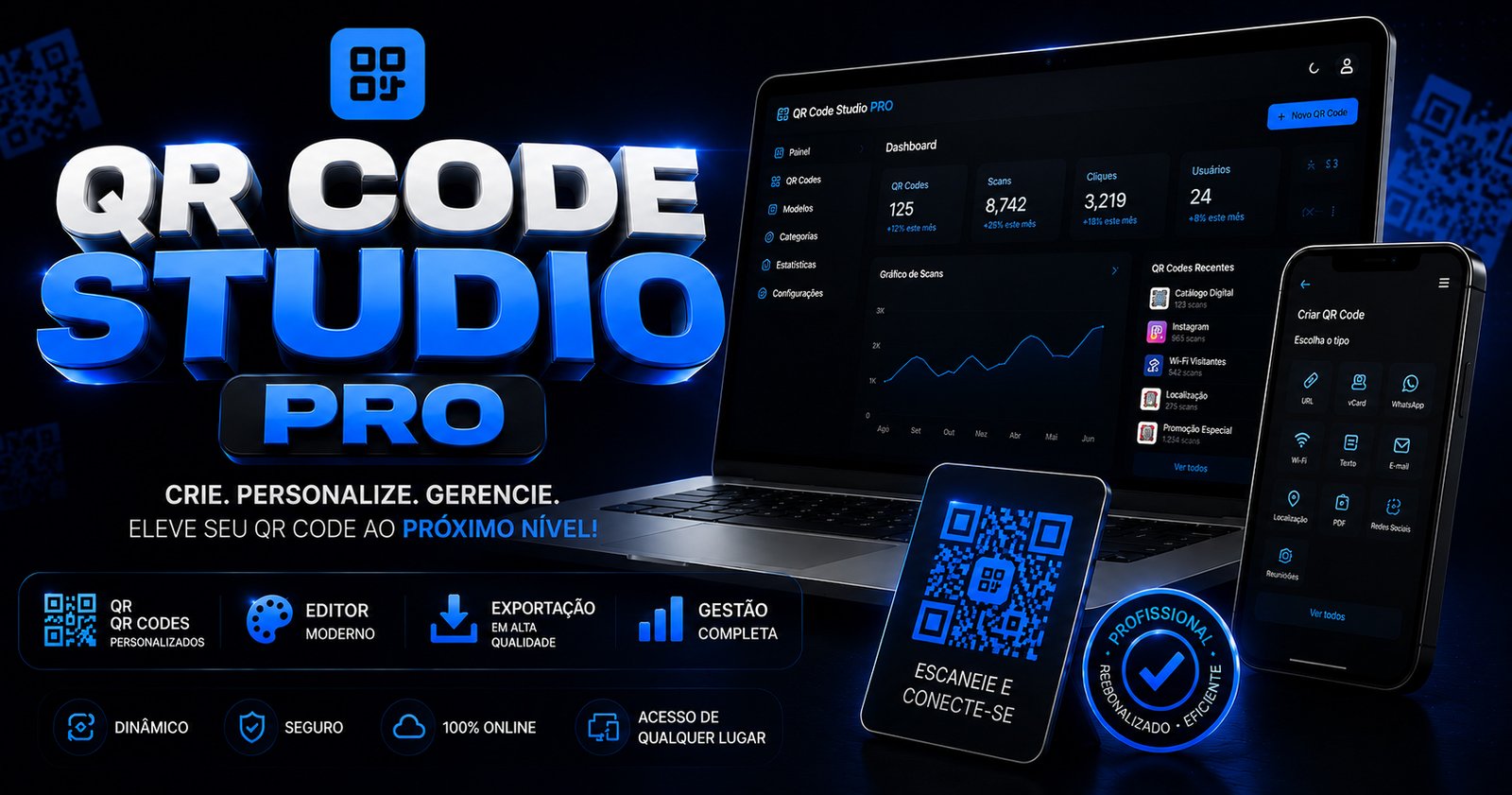 Visão Geral do QR Studio PRO
